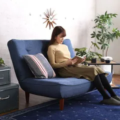 ♪２人掛 ハイバック リクライニングソファ ［幅120cm］　　　　　ファブリック  日本製 ソファ 1人暮らし 2人暮らし DINKS