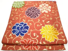 平和屋着物●アンティーク　大正ロマン　六通柄京　本袋　唐織　花唐草文　金糸　正絹　逸品　CABA0931hy