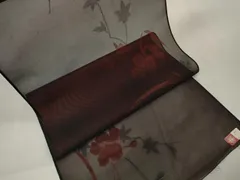 平和屋着物▽西陣　羽織・コート　反物　羽尺　スリーシーズン　春夏秋　紗　枝花文　逸品　未使用　DAAW8166zzz