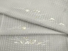 平和屋着物●上質な小紋　吹き寄せ文　金彩　ロング丈　正絹　逸品　AABC8642ck