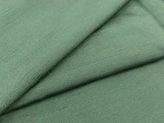 平和屋着物▽上質な紬　単衣　花浅葱色　正絹　逸品　AABC8690jh