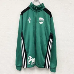 古着 used　adidas　アディダス　トラックジャケット/ジャージ　パフォーマンスロゴ　緑　グリーン　Lサイズ