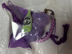 e#️⃣夏目友人帳#️⃣　ニャンコ先生　紫色　フィギュアストラップ