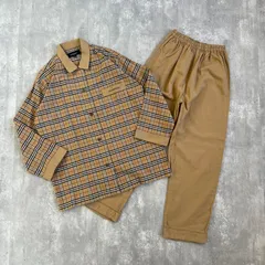 ✨新品未使用/タグ付/バーバリー/セットアップ　パジャマ/長袖 長ズボン ◎未使用 バーバリー パジャマ 上下セット 男女ペア 2着 ブルー 長袖長