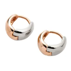 【ピンク×シルバー×ピアス】[Cream dot. クリームドット公式] ピアス レディース   フープ 金属アレルギー ニッケルフリー 中折れ キャッチレス ヴィンテージ調 艶消し マット ドロップ コンビカラー 極小 小さめ 大人 上品  