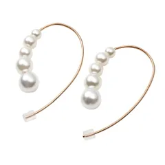 【ピンクゴールド×ピアス】[Cream dot. クリームドット公式] ピアス レディース   フック 金属アレルギー ニッケルフリー パール 5連 大人 上品 エレガント きれいめ シンプル  