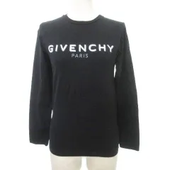 ジバンシィ GIVENCHY 長袖 Ｔシャツ ロゴ クルーネック 薄手 12 約XS～Sサイズ 黒 ブラックのサムネイル