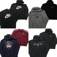 古着卸 まとめ売り スポーツブランドMIX スウェット 8枚セット (メンズ M ) ナイキ アディダス チームロゴ スウォッシュロゴ 中古 NC7018