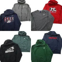 古着卸 まとめ売り ナイキ NIKE スウェット 8枚セット (メンズ L ) スウォッシュロゴ ワンポイント チームロゴ フルジップ 中古古着 NC7015