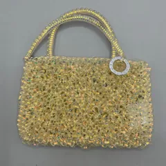 未使用級　ANTEPRIMA アンテプリマ　ピコ　スクエア　ハンドバッグ　ワイヤーバッグ　編み込み　オーロラ　黄色