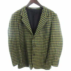 ポールスミス PAUL SMITH テーラードジャケット シングル 3B ウール チェック 黄 イエロー 90M