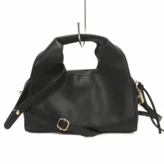 パピヨネ PAPILLONNER 2WAYハンドバッグ ショルダー セパレート レザー 黒 ブラック 鞄 ■OM