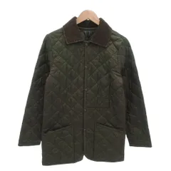 ラベンハム LAVENHAM キルティングジャケット ブルゾン 襟コーデュロイ切替 ナイロン イングランド製 34 S カーキ /FT ■GY09のサムネイル