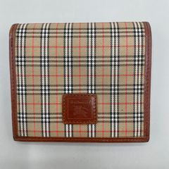 BURBERRY バーバリーノバチェック柄キャンバス レザーコインケース