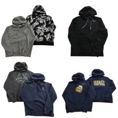 古着卸 まとめ売り ナイキ NIKE スウェット 7枚セット (メンズ S /M ) チームロゴ フルジップ フーディー 総柄 ワンポイント 中古 NC7039