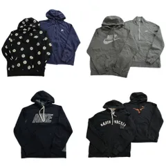 古着卸 まとめ売り ナイキ NIKE スウェット 7枚セット (メンズ M ) フーディー チームロゴ 花柄 ハーフジップ 中古 古着 NC7038