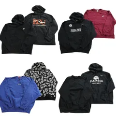 古着卸 まとめ売り ナイキ NIKE スウェット 8枚セット (メンズ XL ) 総柄 チームロゴ 前V スウォッシュ フーディー 中古 古着 NC7031