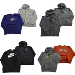 古着卸 まとめ売り ナイキ NIKE スウェット 8枚セット (メンズ M ) チームロゴ フーディー スウォッシュ ワンポイント 中古 古着 NC7025