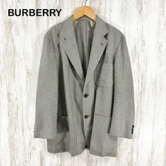 BURBERRY LONDON バーバリーロンドン チェック ウール シルク リネン 背抜き シングル テーラードジャケットのサムネイル