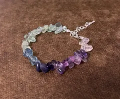 フローライト　ブレスレット(細目)　天然石　パワーストーン