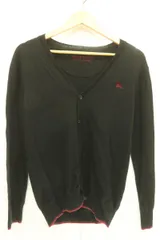 【中古】 BURBERRY BLACK LABEL メンズカーディガン 3 カーディガン BURBERRY BLACK LABEL 3 黒 ブラック