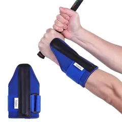 L Vzuix ゴルフ練習器具 ダウンブローマスター ゴルフスイング練習器具 素振り ゴルフリストラップバンド 手首矯正リストバンド 素材強化版