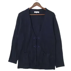 B:MING LIFE STORE by BEAMS ビームス 秋冬 チャイナ風ボタン★ ニット カーディガン Sz.M メンズ 紺 ネイビー