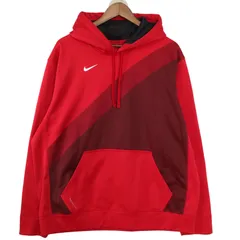 NIKE ナイキ 秋冬 THERMA-FIT ロゴ★ 裏起毛 パターン切替 プルオーバー パーカー Sz.XL メンズ 大きいサイズ