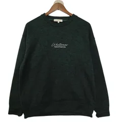 A DAY IN THE LIFE ユナイテッドアローズ 秋冬 刺繍★ ニット風 スウェット 裏起毛 クルーネック トレーナー Sz.M メンズ