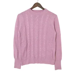 SIMPLE LIFE シンプルライフ レナウン 秋冬 ウール100％★ ケーブル ニット セーター Sz.F レディース ピンク