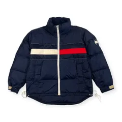 90s TOMMY JEANS トミージーンズ トミーヒルフィガー ジップアップ ダウンジャケット サイズ M /ネイビー/オールド/ビンテージ