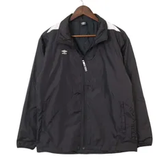 umbro アンブロ ロゴ★ 中綿 ウインドブレーカー ジャケット ブルゾン Sz.M メンズ 黒 トレーニング サッカー フットサル