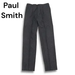 PS Paul Smith ポールスミス 秋冬 ウール★ ストレッチ テーパード スラックス パンツ Sz.M　メンズ グレー 日本製
