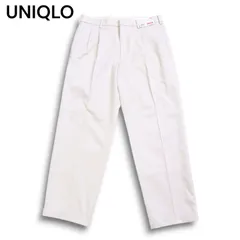 未使用★ UNIQLO ユニクロ 通年 イージーケア ツータック チノ パンツ スラックス チノパン Sz.85 メンズ 灰 ライトグレー
