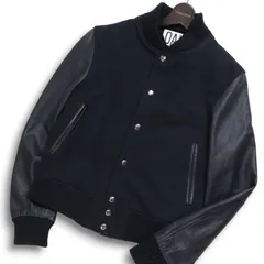 OAK オーク 秋冬 本革 リアル レザー★ レイヤード風 スタジャン ブルゾン ジャケット Sz.XS メンズ 黒