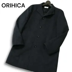 ORIHICA オリヒカ 秋冬 メルトン ウール★ スタンドカラー コート Sz.M メンズ 灰 グレー ビジカジ フォーマル
