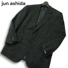 jun ashida ジュンアシダ 秋冬★ アルパカ モヘヤ ウール混 ツイード テーラード ジャケット Sz.96AB5 メンズ