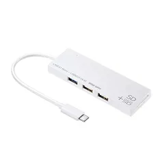 サンワサプライ USBハブ Type-C接続 (USB3.1/3.0×1ポート/USB2.0×2ポート/SDカード・mi