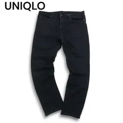 UNIQLO ユニクロ ヒートテック★ 裏起毛 ウルトラストレッチ スリム デニム パンツ ジーンズ Sz.38 メンズ 黒 大きい 特大