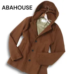 ABAHOUSE ecru アバハウス エクリュ 秋冬★ ウール混 フーディー ジャケット Sz.50 メンズ