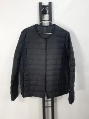UNIQLO ユニクロ 軽量 ダウン uネック ダウン ジャケット ブラック レディース XXL