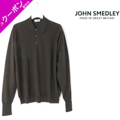新品 JOHN SMEDLEY ジョンスメドレー 【 ジョンスメ 】 DORSET エクストラファイン メリノ ウール ニット EASY FIT  ニットポロ 長袖 ポロシャツ 30G L # 454