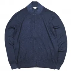 Gran Sasso グランサッソ イタリア製 ダブルジップスタンドカラーニットブルゾン 55144 22792 48 NAVY セーター 12G メリノウール ガーメントダイ トップス g24237
