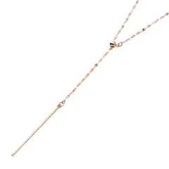 【ピンクゴールド×ワンサイズ】[Cream dot. クリームドット公式] ネックレス レディース   ロング 金属アレルギー ニッケルフリー ラリエット バー ペタルチェーン 大人 上品 エレガント きれいめ シンプル  