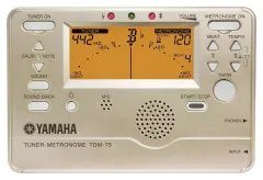 【中古】デジタル楽器 YAMAHA チューナーメトロノーム(シルバー)[TDM-75]