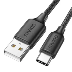 【在庫処分】C ケーブル【2m】タイプc ケーブル Type 3A 急速充電 QuickCharge3.0対応 USB2.0規格 USB USB-A to USB-C コード RAVIAD 高耐久ナイロン編み iPhone 16/15ProMAXiPad Pr
