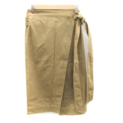 ガリャルダガランテ GALLARDAGALANTE タイトスカート ラップスカート ミモレ丈 F 茶色 ブラウン /HO53