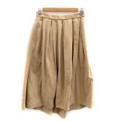 グローバルワーク GLOBAL WORK フレアスカート ギャザースカート ロング丈 無地 L ベージュ /SY20