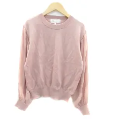 ロペピクニック ROPE Picnic ニット カットソー クルーネック 長袖 切替 38 ピンク /HO41
