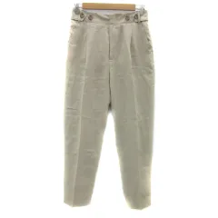 グリーンレーベルリラクシング ユナイテッドアローズ green label relaxing スラックスパンツ テーパードパンツ ロング丈 無地 38 ベージュ /YS14